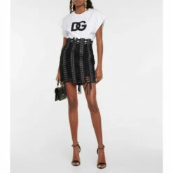 Dolce&Gabbana Lace-up Miniskirt
