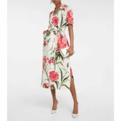 Dolce&Gabbana Floral-printed Cotton Shirt Dress