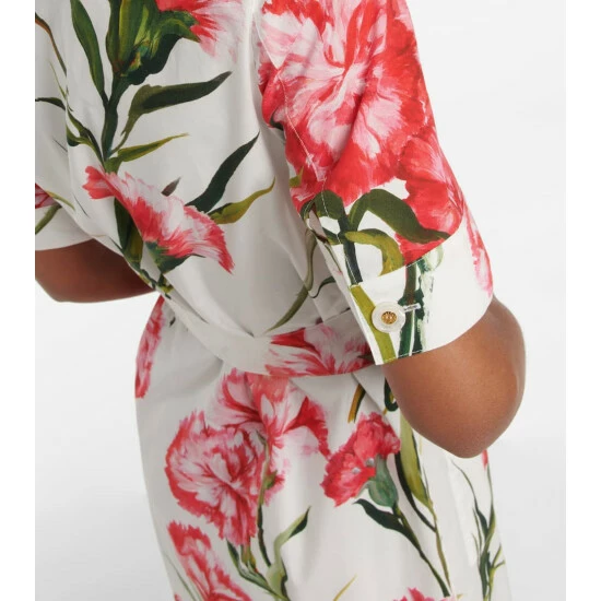 Dolce&Gabbana Floral-printed Cotton Shirt Dress - Image 4