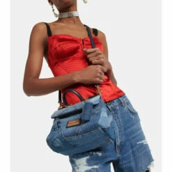 Dolce&Gabbana Sicily Small Denim Tote Bag