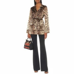 Dolce&Gabbana Leopard-print Stretch-silk Satin Top