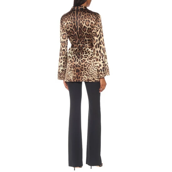 Dolce&Gabbana Leopard-print Stretch-silk Satin Top - Image 2
