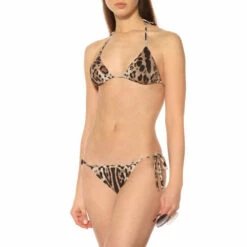 Dolce&Gabbana Leopard-printed Bikini Top
