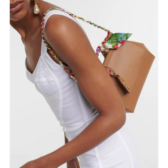 Dolce&Gabbana Sicily Small Leather Tote Bag - Image 7