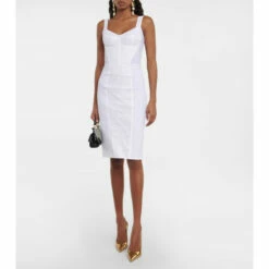 Dolce&Gabbana Bustier Lace-trimmed Midi Dress