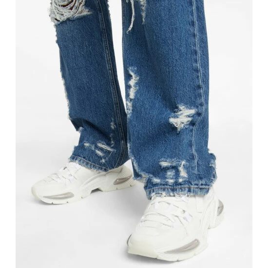 Dolce&Gabbana Airmaster Suede-trimmed Sneakers - Image 3