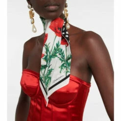 Dolce&Gabbana Floral Silk Twill Scarf