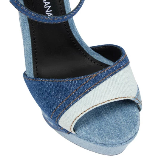 Dolce&Gabbana Keira Denim Platform Sandals - Image 5