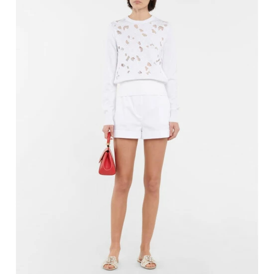 Dolce&Gabbana High-rise Cotton Gabardine Shorts