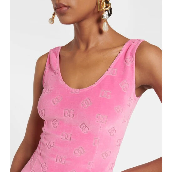 Dolce&Gabbana DG Jacquard Cotton Jersey Midi Dress - Image 3