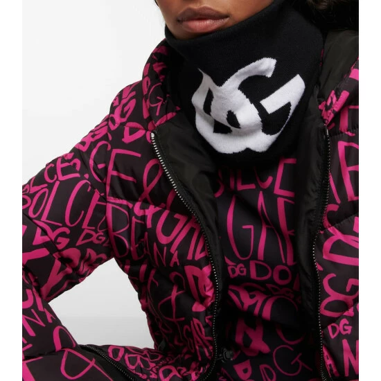 Dolce&Gabbana Logo Intarsia Wool-blend Snood