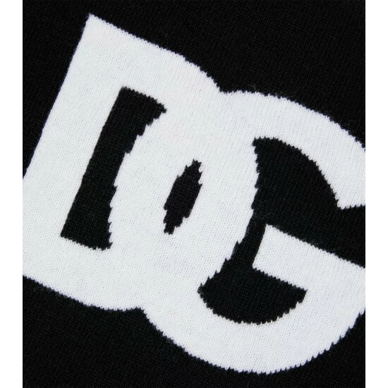 Dolce&Gabbana Logo Intarsia Wool-blend Snood - Image 2