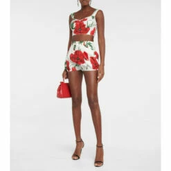 Dolce&Gabbana Floral Cotton Crop Top