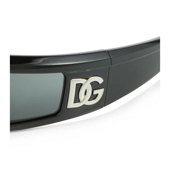 Dolce&Gabbana Narrow Wraparound Acetate Sunglasses
