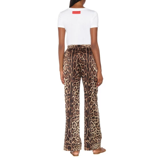 Dolce&Gabbana Leopard-print Stretch-silk Pants - Image 2