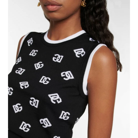 Dolce&Gabbana Logo Intarsia Virgin Wool Sweater Vest - Image 3