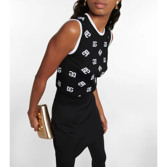 Dolce&Gabbana Logo Intarsia Virgin Wool Sweater Vest - Image 4