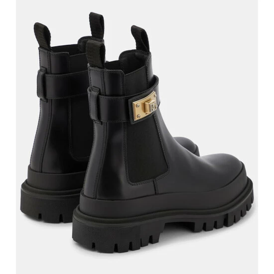 Dolce&Gabbana Leather Ankle Boots - Image 2