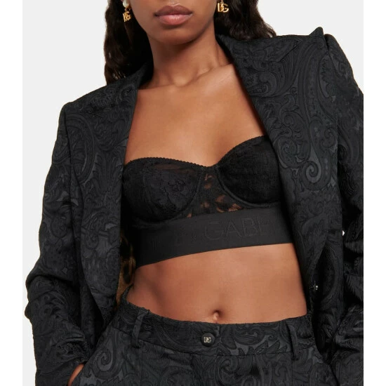 Dolce&Gabbana Floral Lace Bra - Image 3