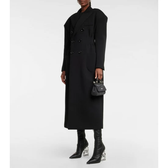 Dolce&Gabbana Logo Leather Over-the-knee Socks Boots