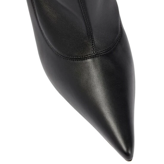 Dolce&Gabbana Logo Leather Over-the-knee Socks Boots - Image 5