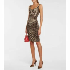 Dolce&Gabbana Leopard-print Stretch-silk Minidress