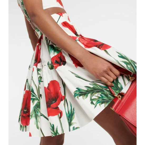Dolce&Gabbana Floral Cotton Poplin Miniskirt - Image 4