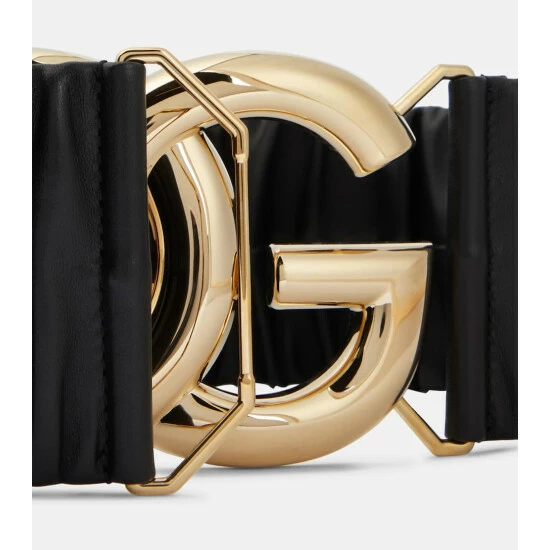 Dolce&Gabbana DG Gathered Leather Belt - Image 2