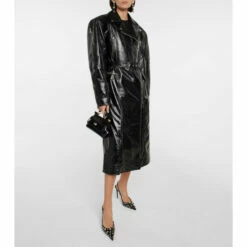 Dolce&Gabbana Belted Leather Coat