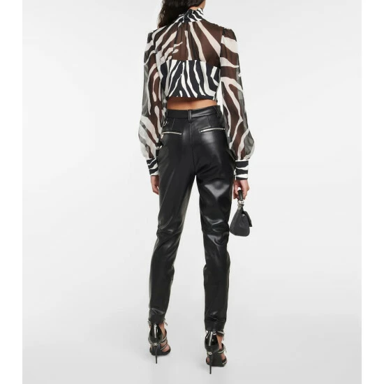 Dolce&Gabbana High-rise Leather Pants - Image 2