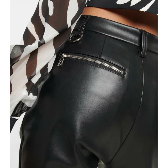 Dolce&Gabbana High-rise Leather Pants - Image 4