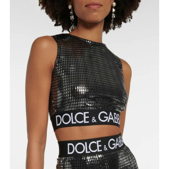 Dolce&Gabbana Embellished Crop Top - Image 3