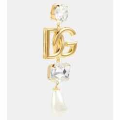 Dolce&Gabbana Logo Embellished Earrings